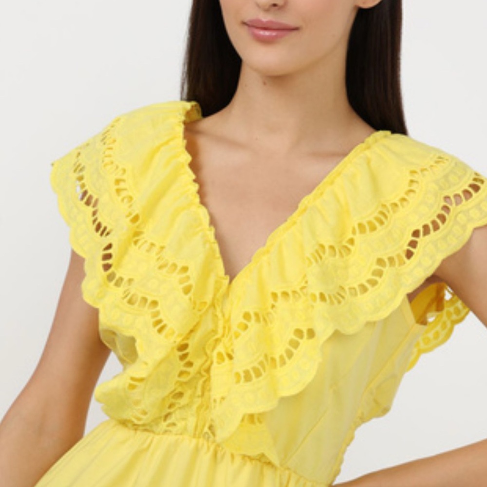 Rinascimento Sunny Yellow Lace Top - Picture 7 of 9